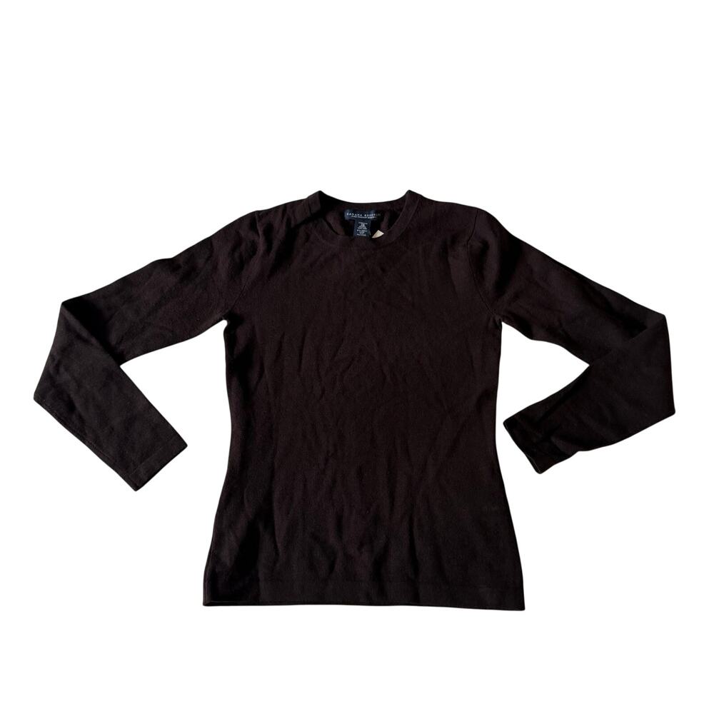 NWT Vtg Y2K 2000s Banana Republic Brown Wool Crewneck Pullover Sweater XS